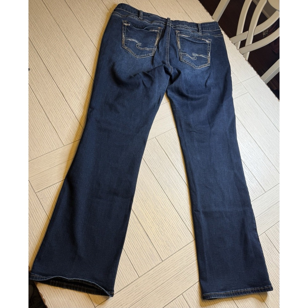 Silver Jeans Co Women's W34 L33 Suki Slim Boot Cut Denim Dark Wash Blue EUC
